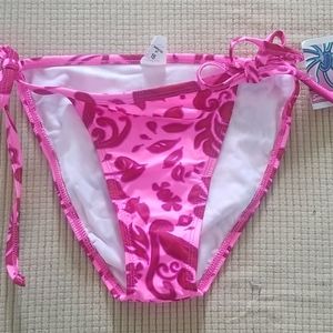 NWT Pink and Maroon Bikini Bottom Small